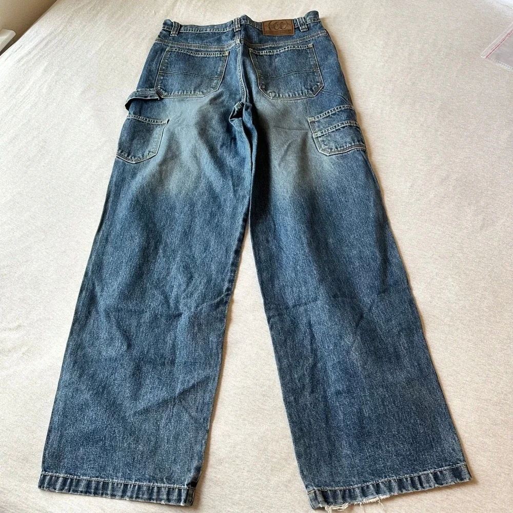 Carters‎ Watch the Wear Mens 18H Blue Denim Carpenter Jeans Wide Leg Workwear